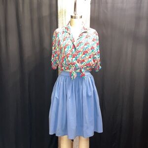 Vintage Geo Printed Blouse